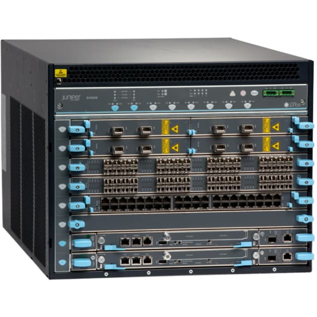 Juniper EX9208 8-slot redundant chassis for enterprise core networking, TAA compliant