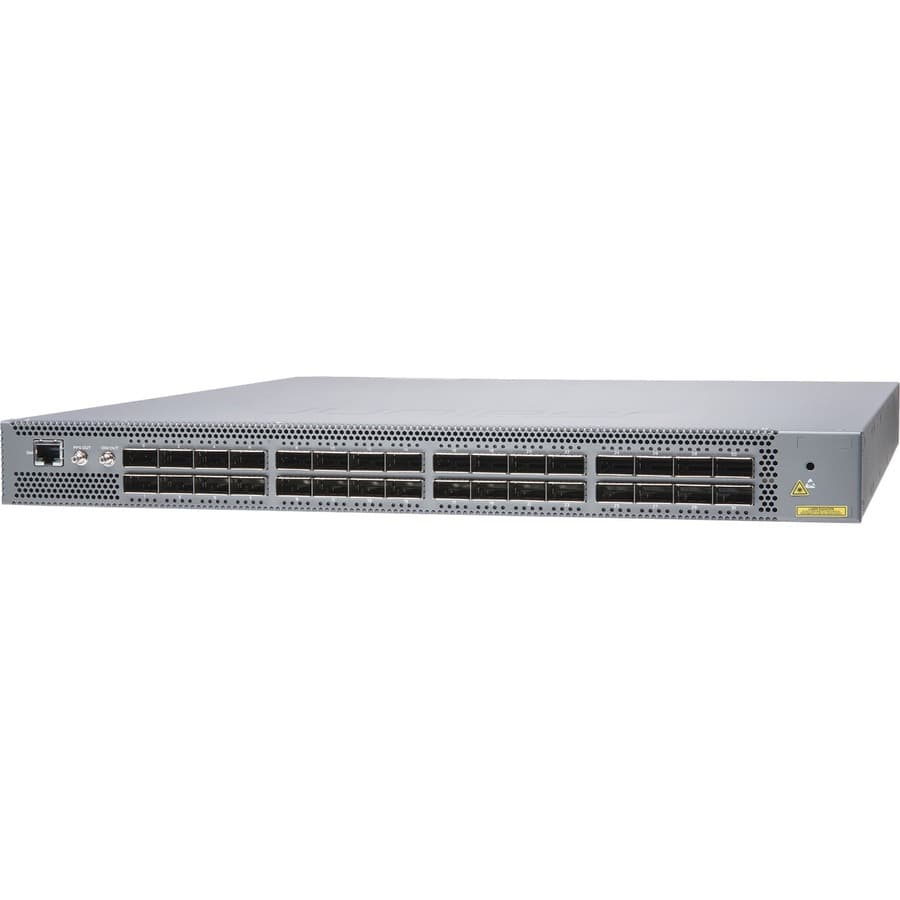 Juniper QFX5200-32C-AFI-T2 1U switch with 32 x 100G ports, dual AC power supplies, and flexible airflow