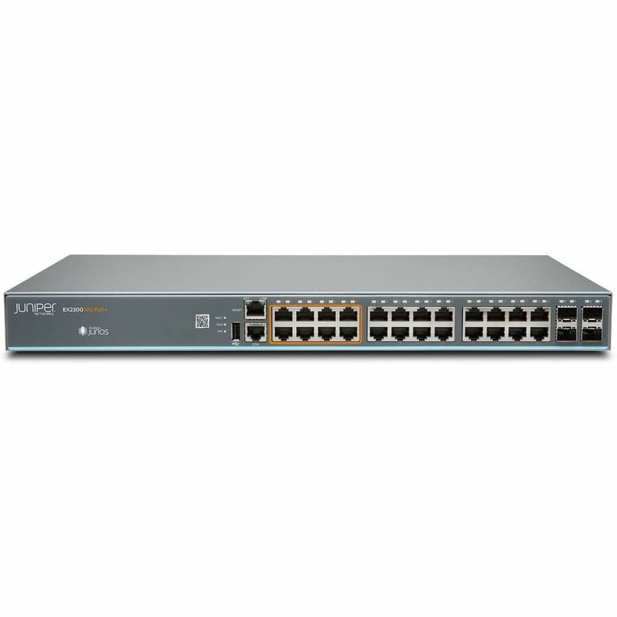 Juniper EX2300-24MP PoE switch license and 5-year support bundle for campus access deployments