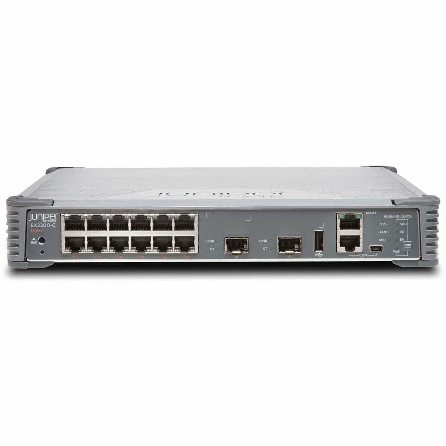 Juniper EX2300C12P 12-port Gigabit PoE switch with 5-year support for enterprise access networks