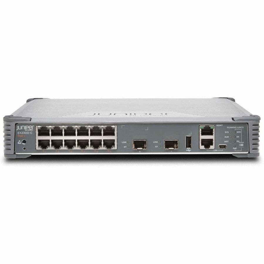 Juniper EX2300-C-12T managed Gigabit switch with 12 ports and 2 SFP uplinks