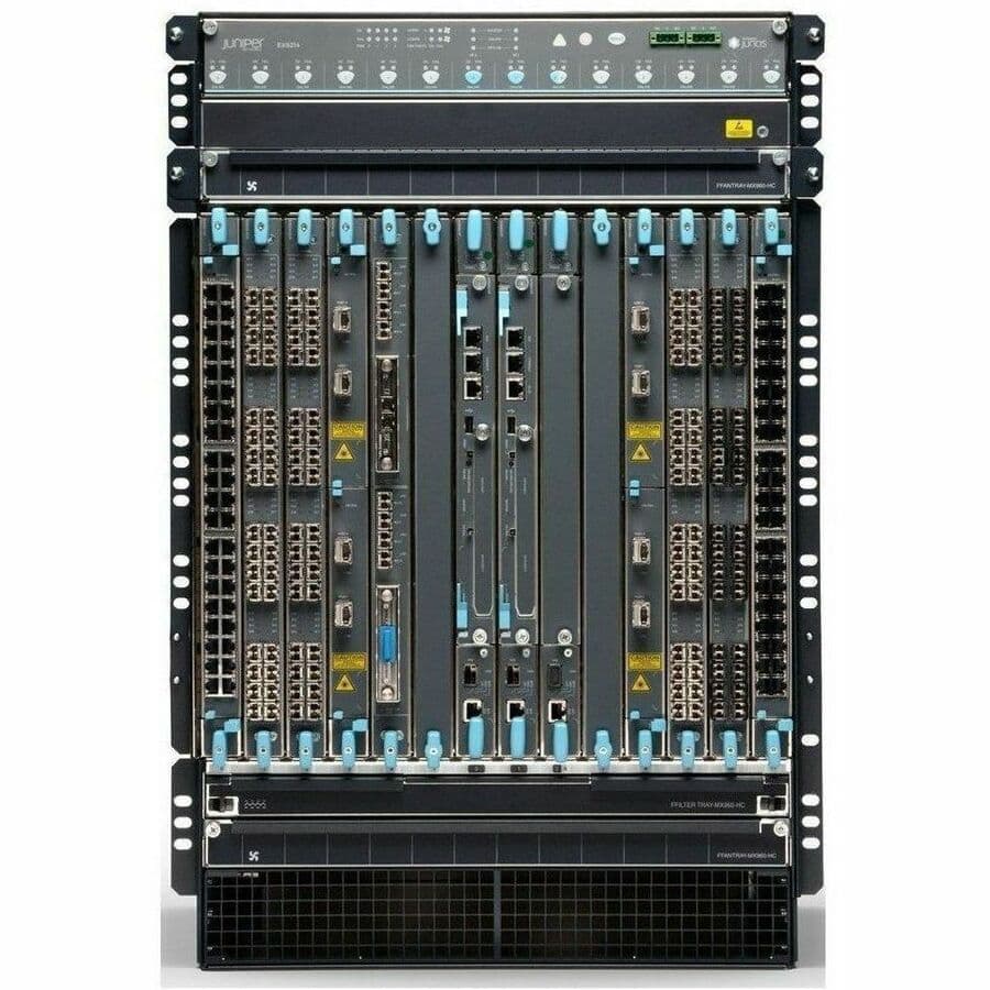 Juniper EX9214 TAA data center switch chassis with AC power and modular system design