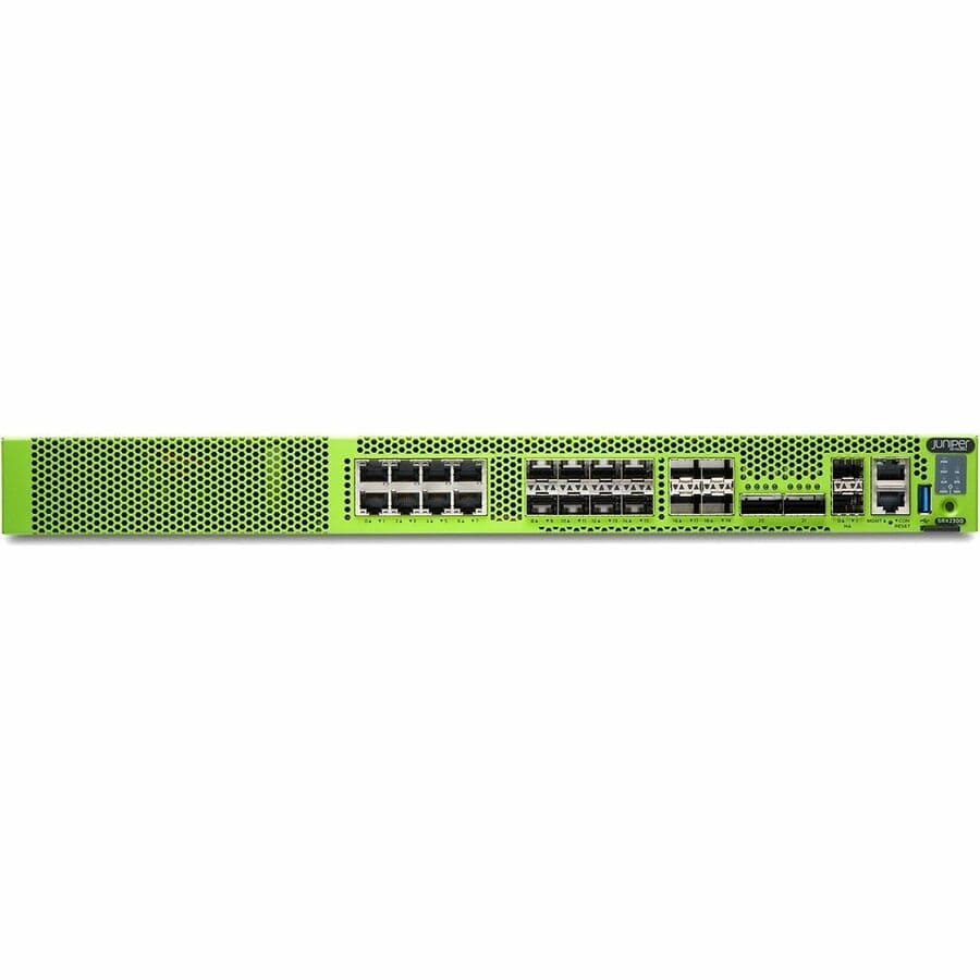 Juniper SRX2300-AC TAA firewall hardware with Junos Base, rack-mount appliance for regulated deployments