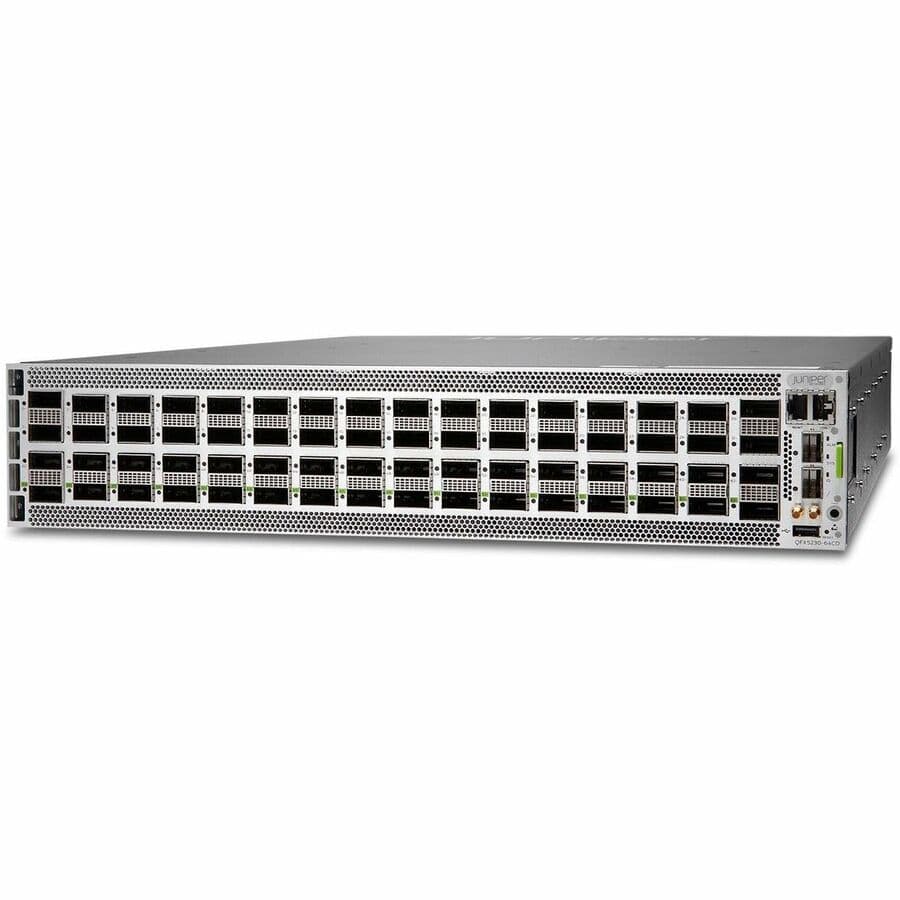 Juniper QFX5230-64CD-AFO-T TAA-compliant data center switch with 64 x 400G QSFP56-DD ports
