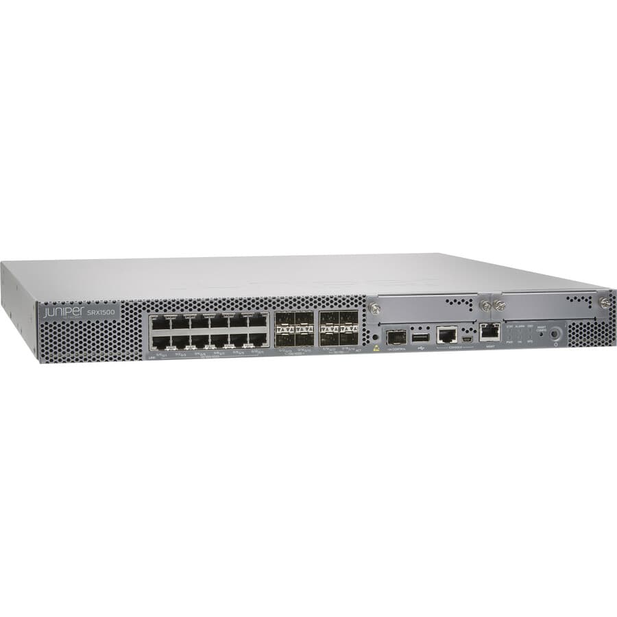 Juniper SRX1500-AC 1U rack-mountable firewall with 100 GB SSD and AC power supply