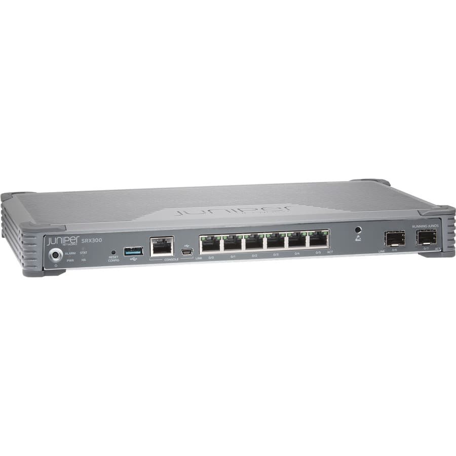 Juniper SRX300 hardware-only next-generation firewall with 6 ports and SFP expansion