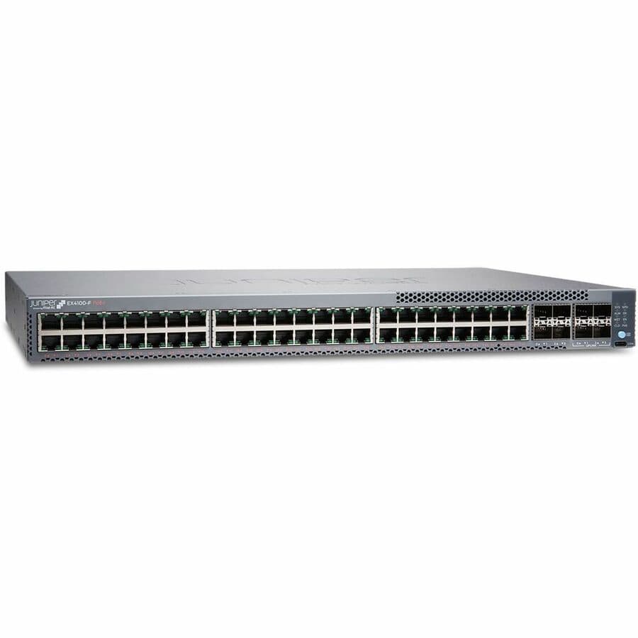 Juniper EX4100-F-48P ERATE bundle managed 48-port PoE+ switch with 10 Gigabit Ethernet