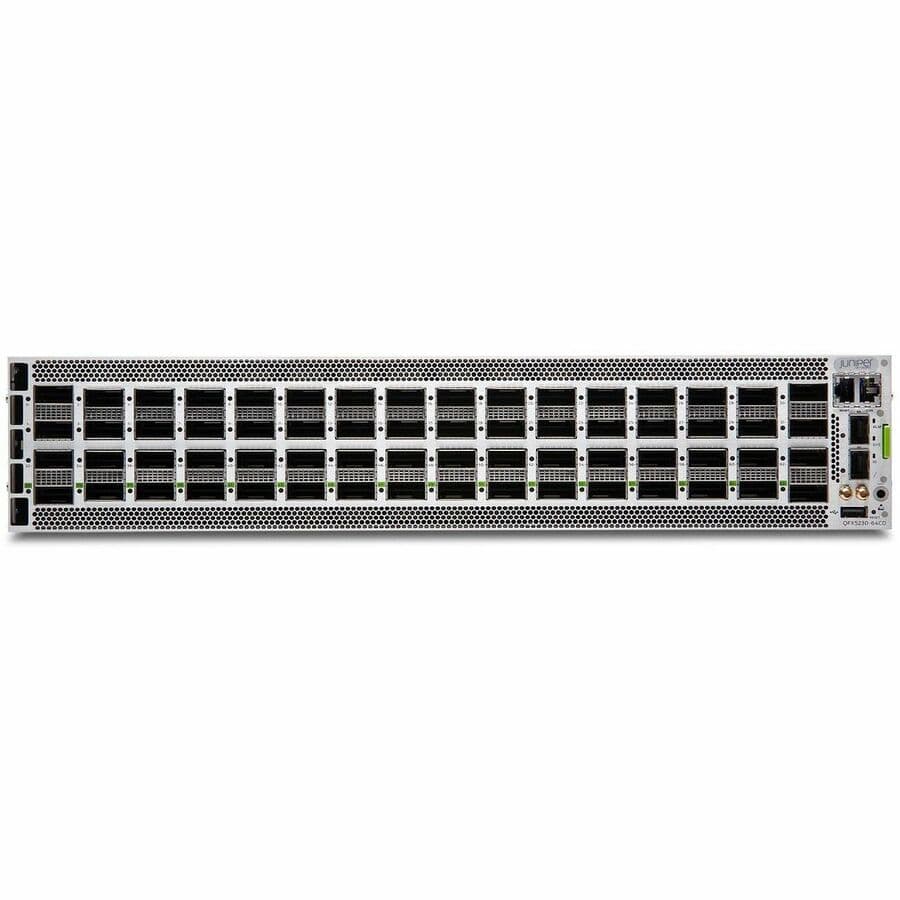 Juniper QFX5230-64CD-AFO-T TAA-compliant data center switch with 64 x 400G QSFP56-DD ports