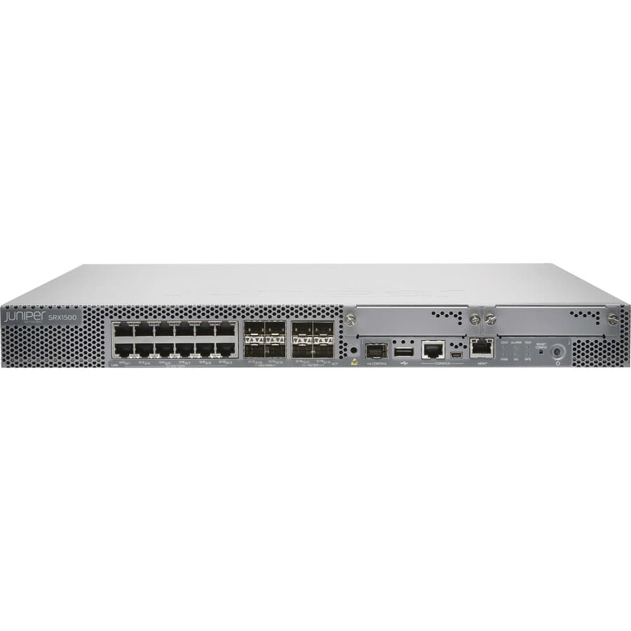 Juniper SRX1500-AC 1U rack-mountable firewall with 100 GB SSD and AC power supply