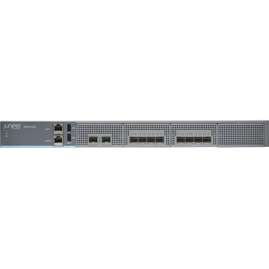 Juniper SRX4100-AC hardware and Junos Base bundle for secure enterprise edge routing