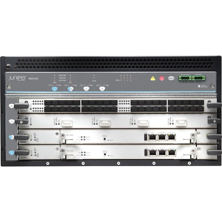 Juniper MX240 MXAAF premium bundle carrier-grade router with AC power