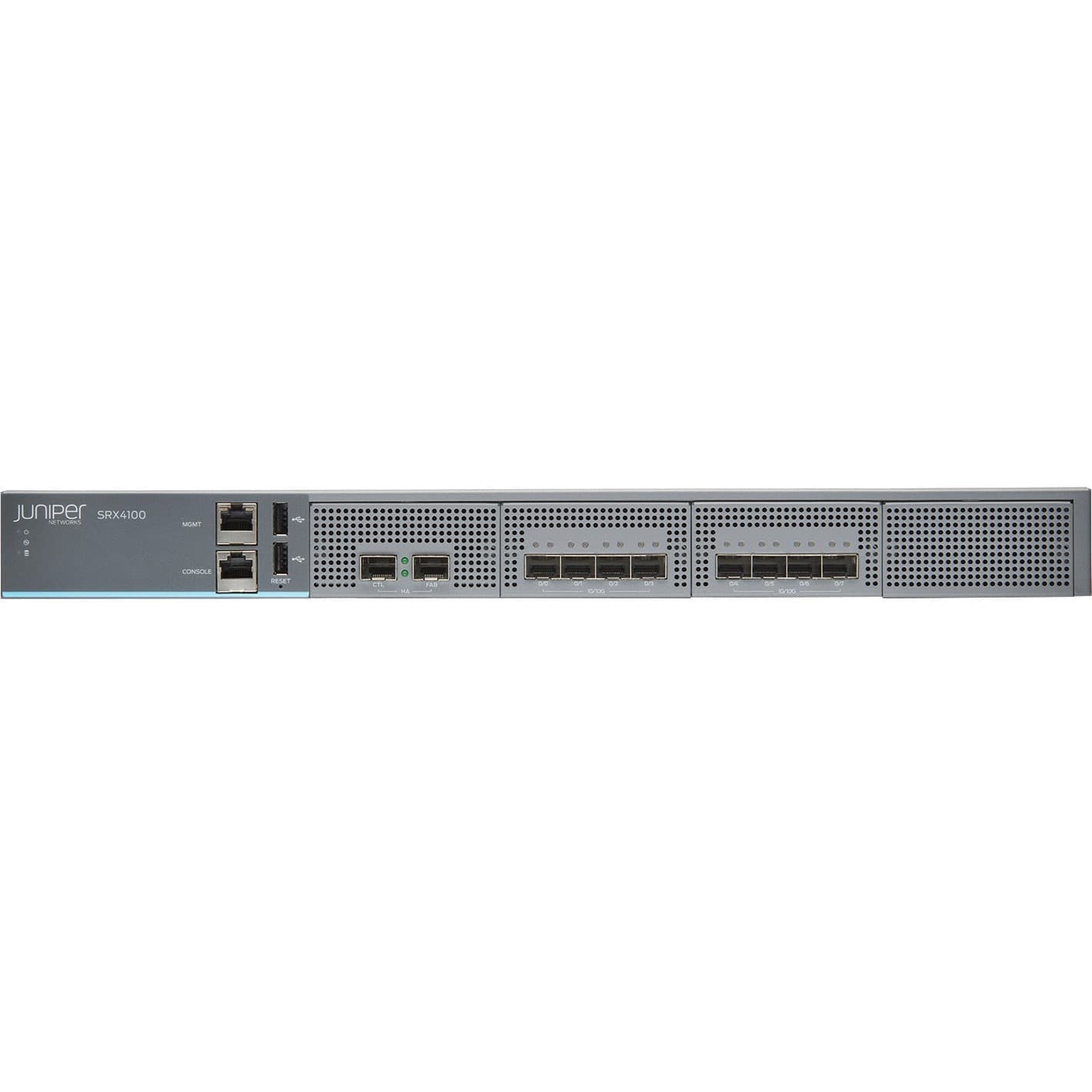 Juniper SRX4100-AC hardware and Junos Base bundle for secure enterprise edge routing