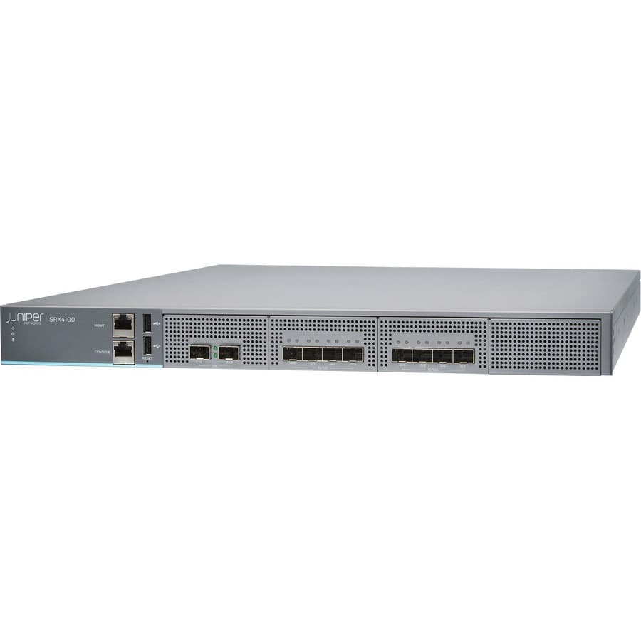Juniper SRX4100-AC hardware and Junos Base bundle for secure enterprise edge routing