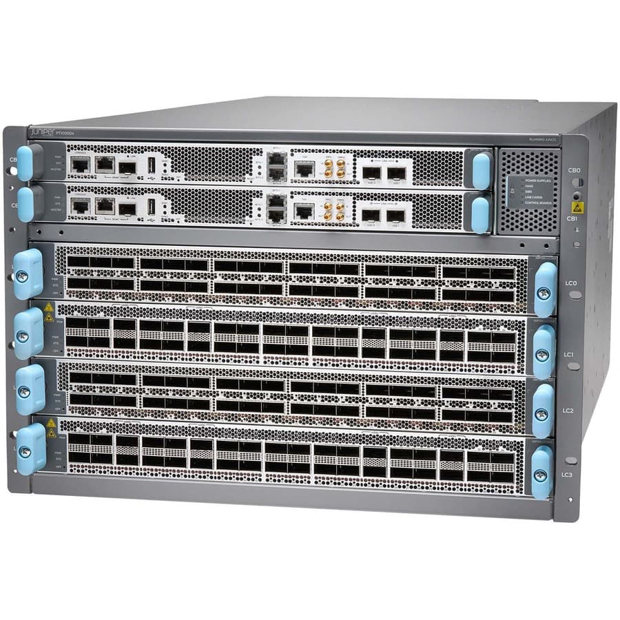 Juniper PTX10004-PREM2 redundant carrier-grade chassis for high-availability routing