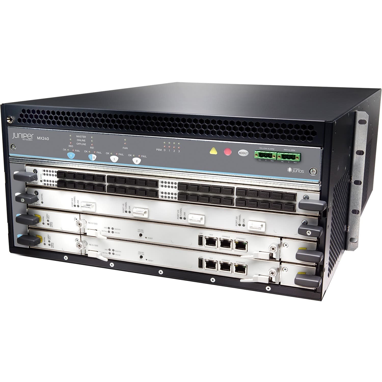 Juniper MX240 MXAAF Premium Bundle with DC power for carrier-grade routing deployments