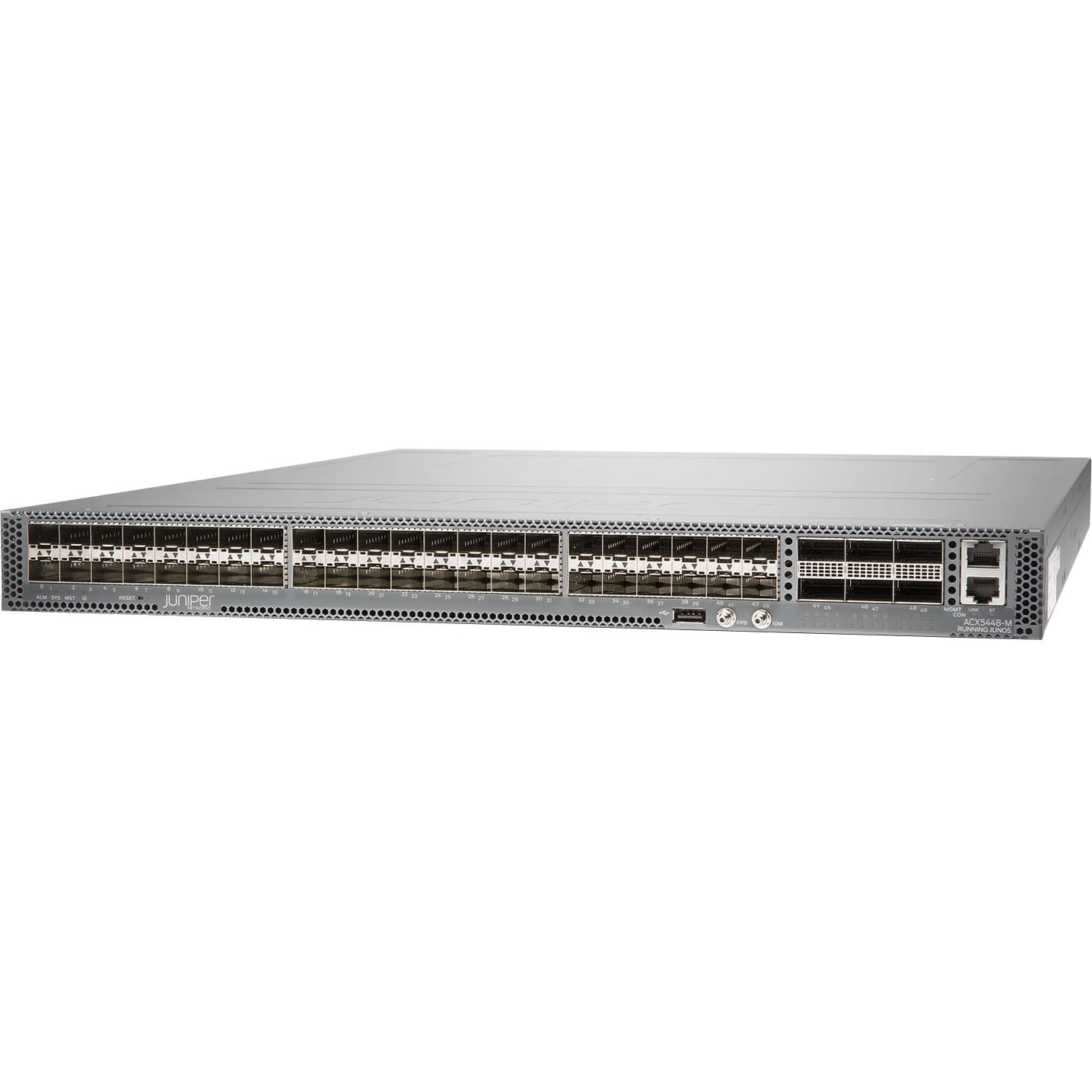 Juniper ACX5448 MACsec carrier-grade router with back-to-front airflow, AC power, and TAA designation