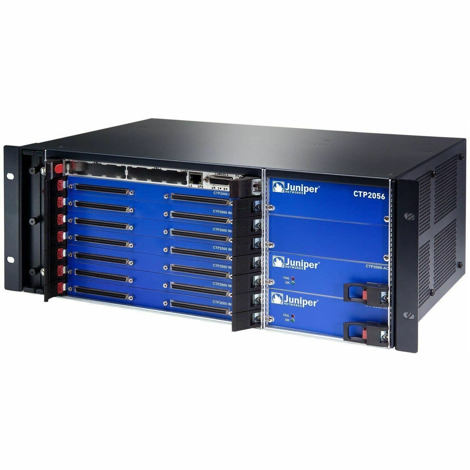 Black Panduit Net-Access rack frame with perforated front door and split rear doors, 90.3 in tall