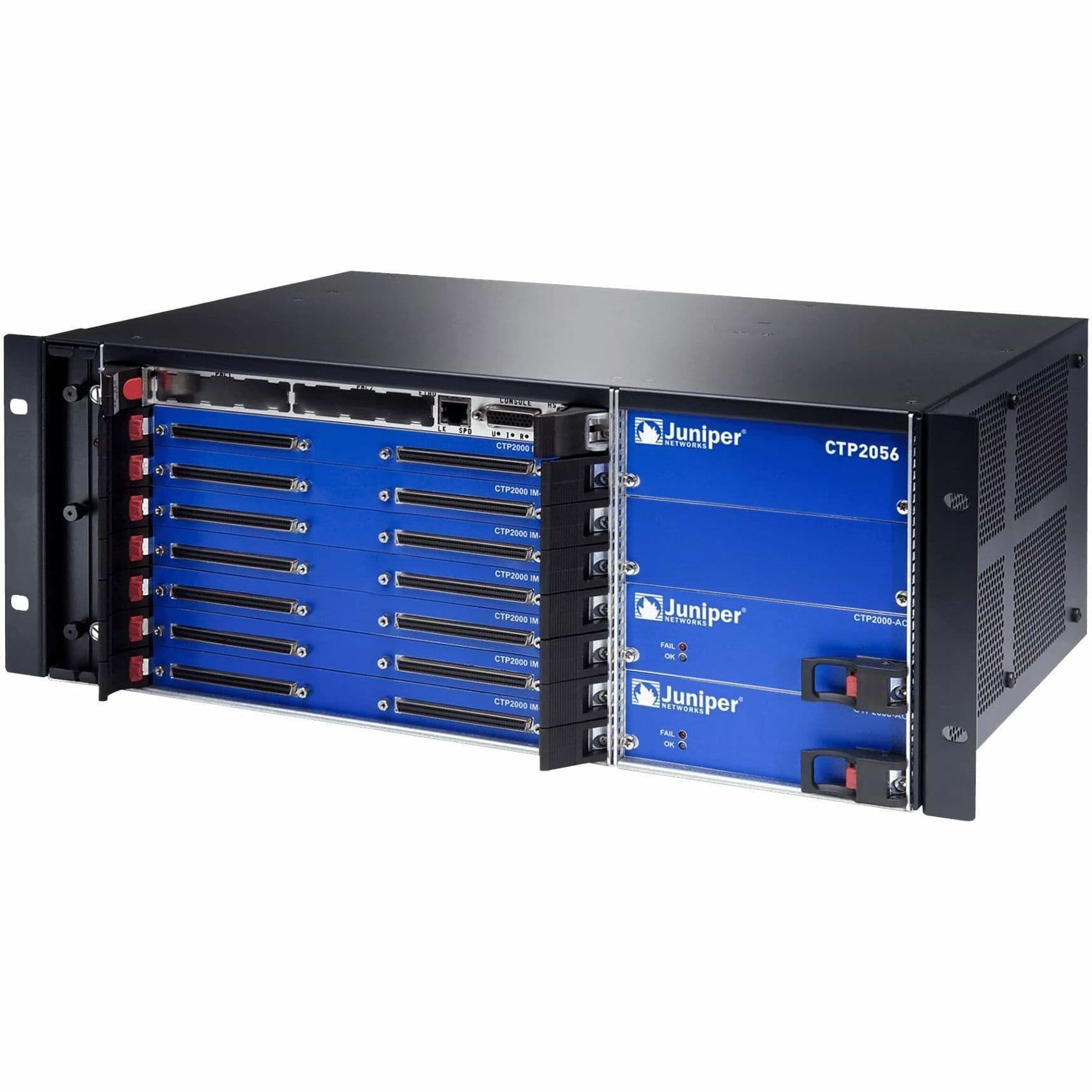 Panduit black rack frame for switch deployments with perforated doors and front cable management