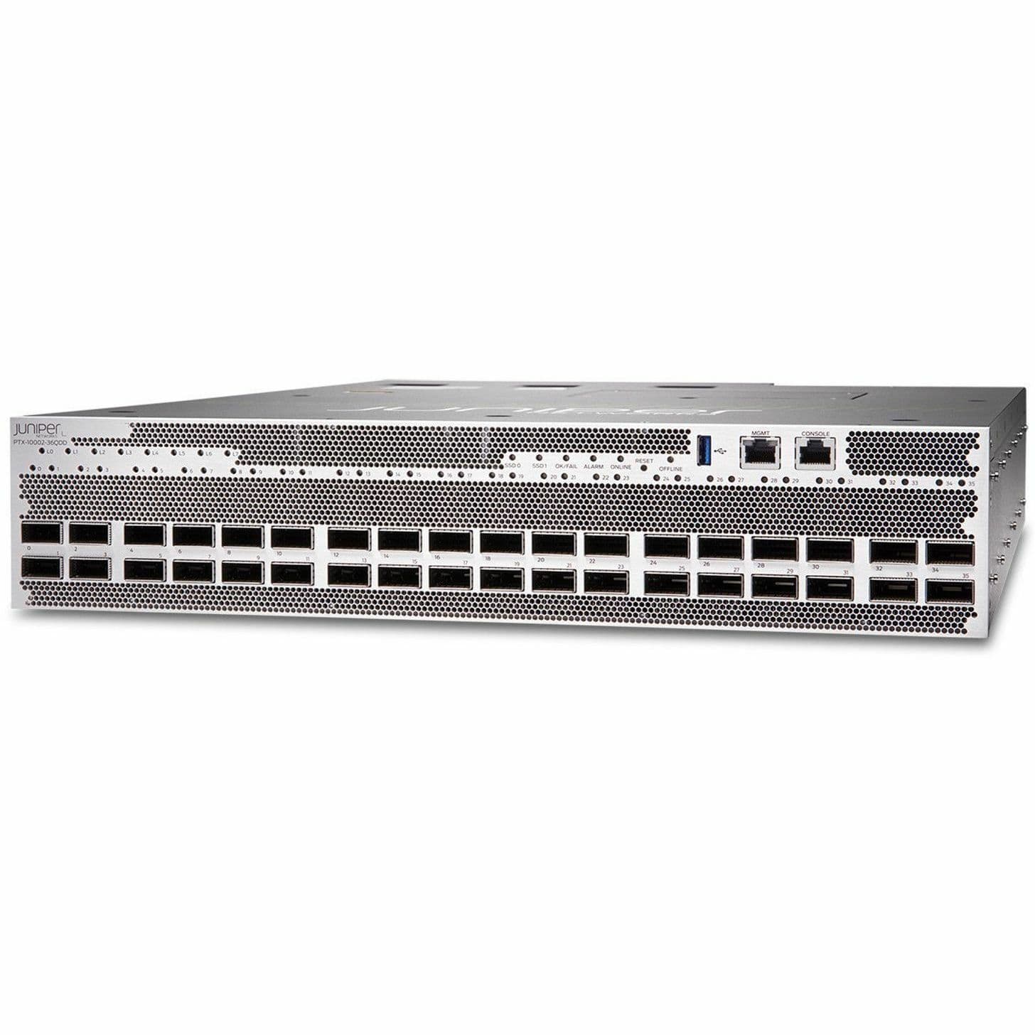 Juniper PTX10002 limited chassis spare with 36 QSFP-DD800 ports for carrier routing deployments