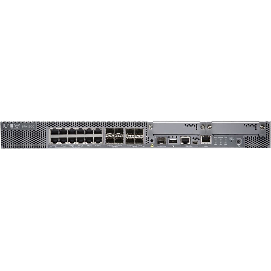 Juniper SRX1500-AC Firewall | 1U Rack, 100 GB SSD, AES-256