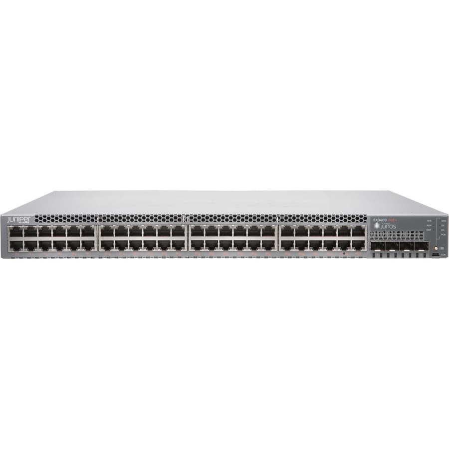 Juniper EX3400-48P-TAA 48-Port PoE+ Switch | Layer 3, 1U