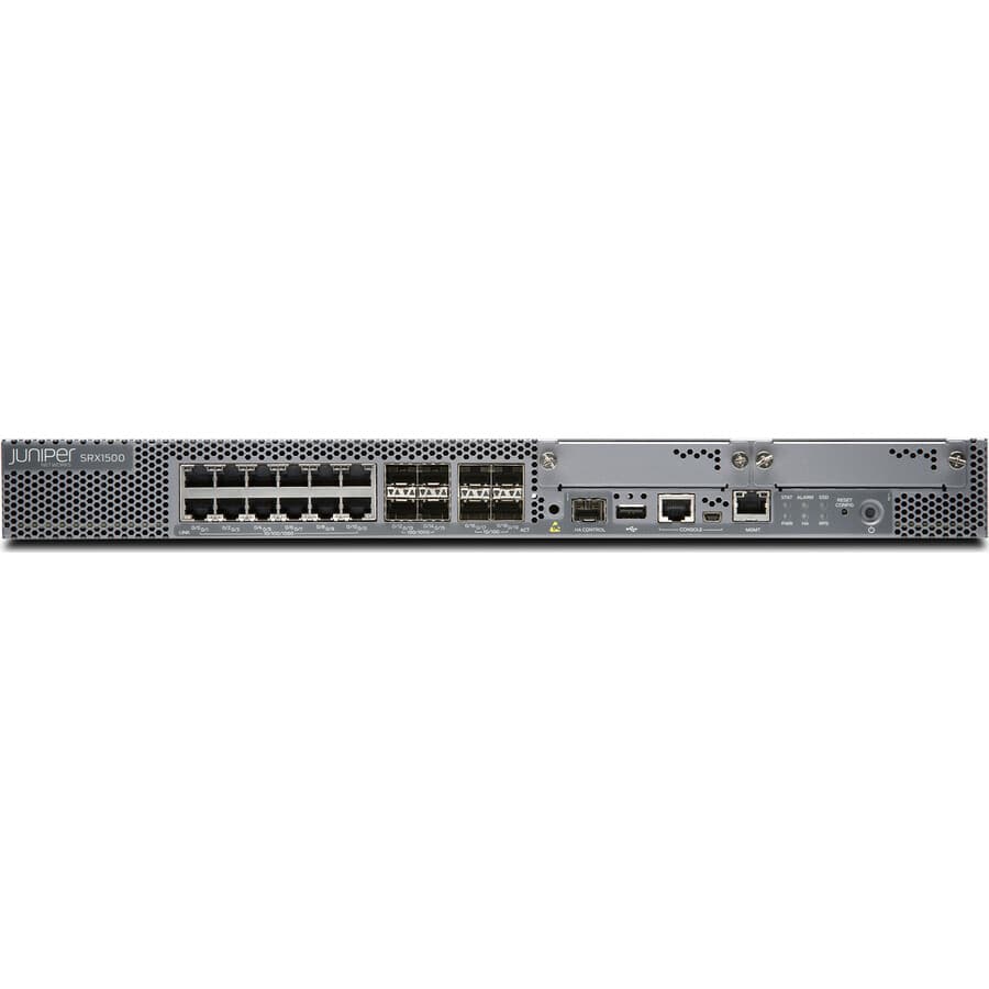 Juniper SRX1500-AC 1U rack-mountable firewall with 100 GB SSD and AC power supply
