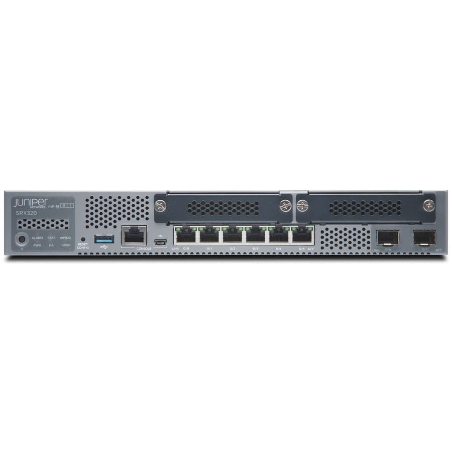 Juniper SRX320 rack mount with adaptor tray for installing an SRX320 services gateway in a rack