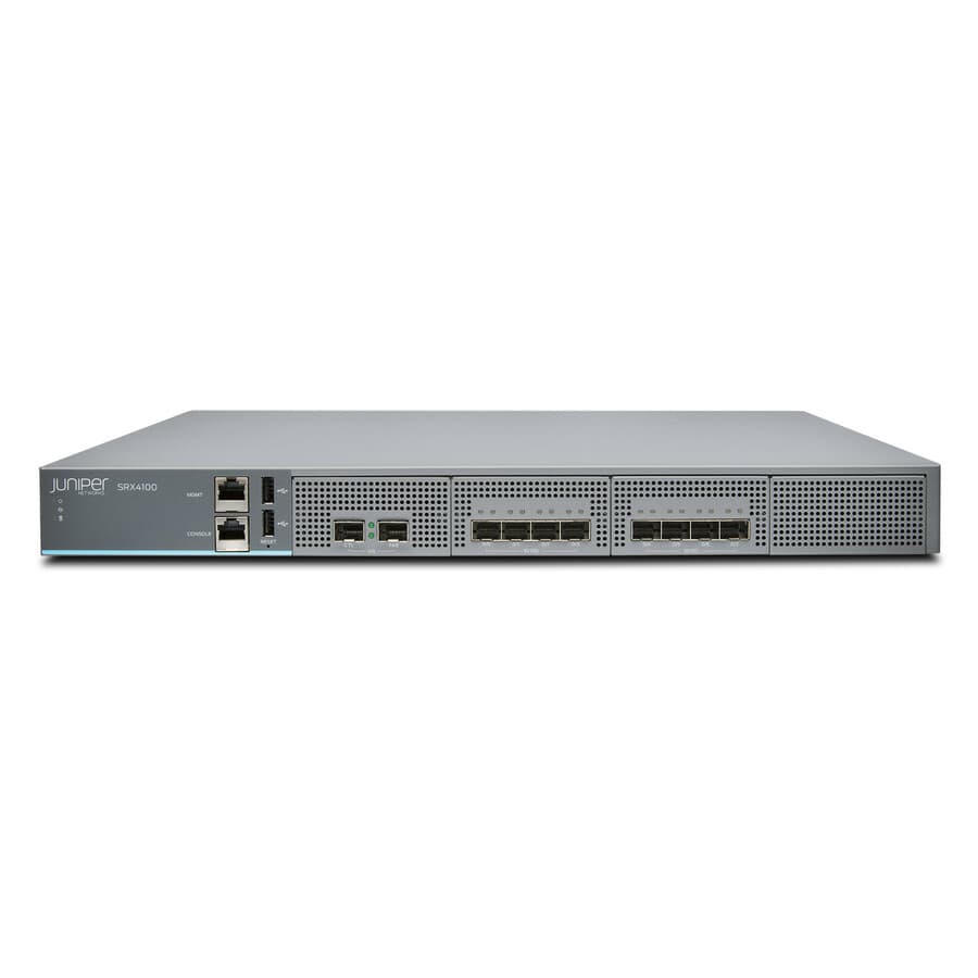 Juniper SRX4100-AC 1 U services gateway for enterprise edge security and routing