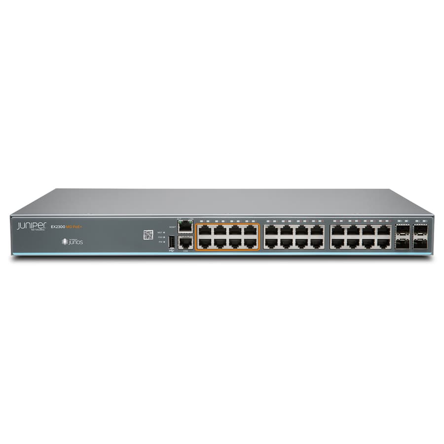 Juniper EX2300-24MP multi-gig managed switch for campus and branch access networking
