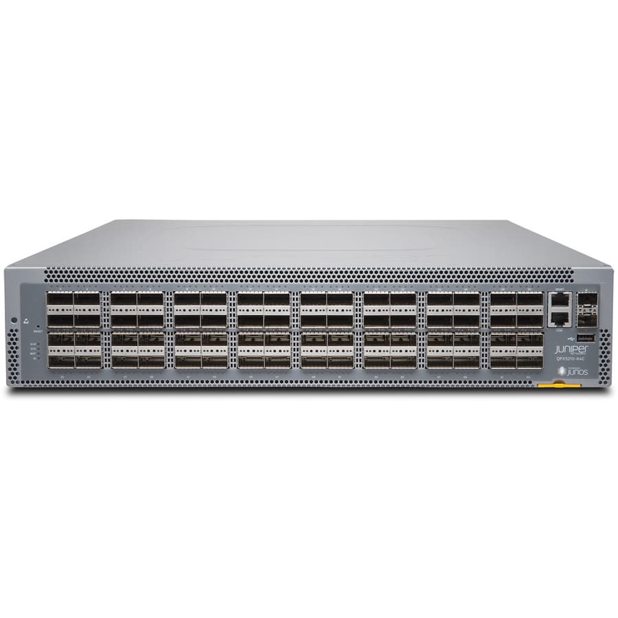 Juniper QFX5210-64C-AFI-T2 64-port data center switch with back-to-front airflow