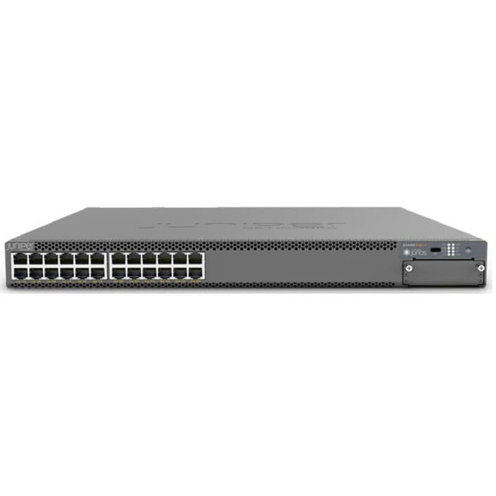 Juniper EX4400-24MP-TAA managed PoE switch with 24 ports and 4 SFP28 uplinks