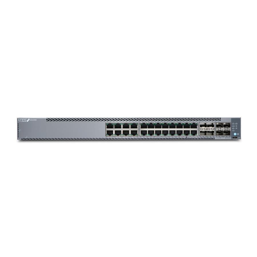 Juniper EX4100-24T-DC 24-port managed Gigabit Ethernet switch with DC power support