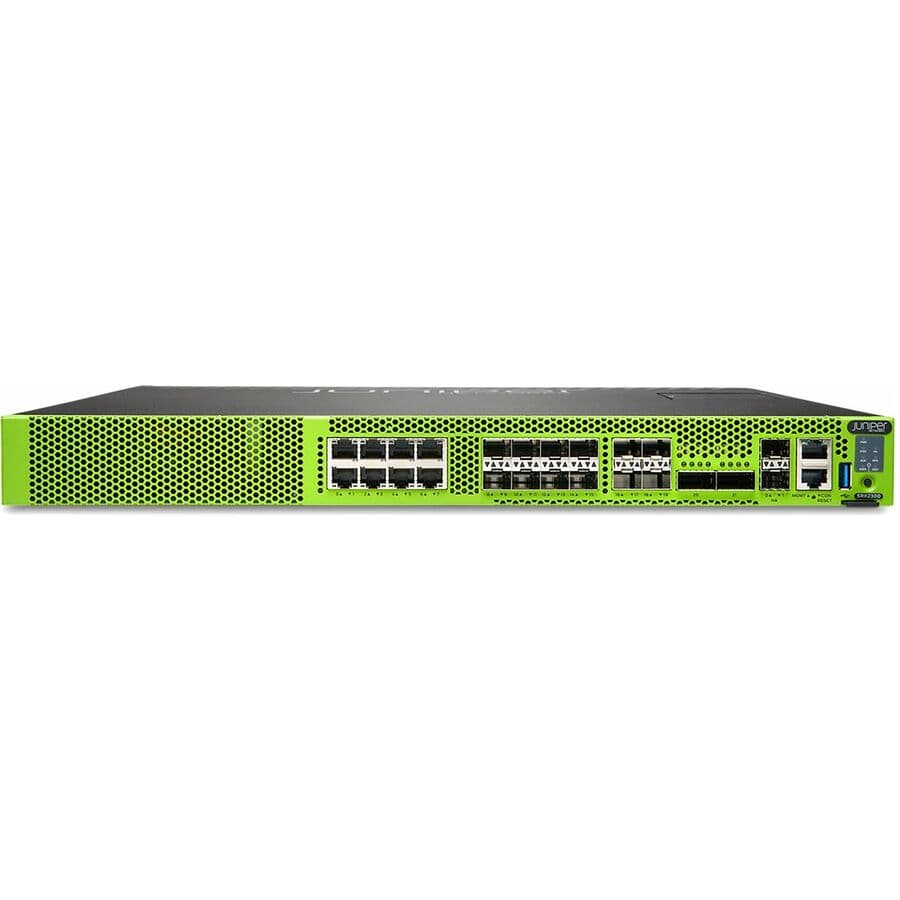 Juniper SRX2300-AC TAA firewall hardware with Junos Base, rack-mount appliance for regulated deployments
