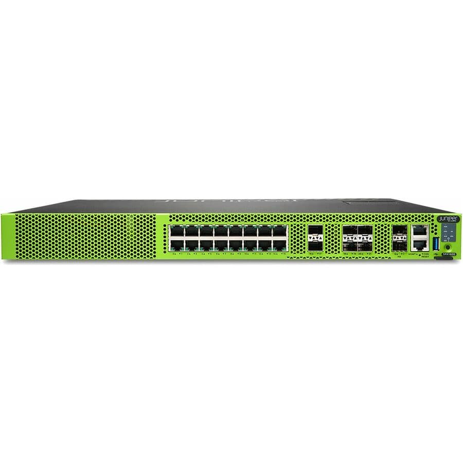 Juniper SRX1600-DC firewall hardware with Junos Base for enterprise edge security