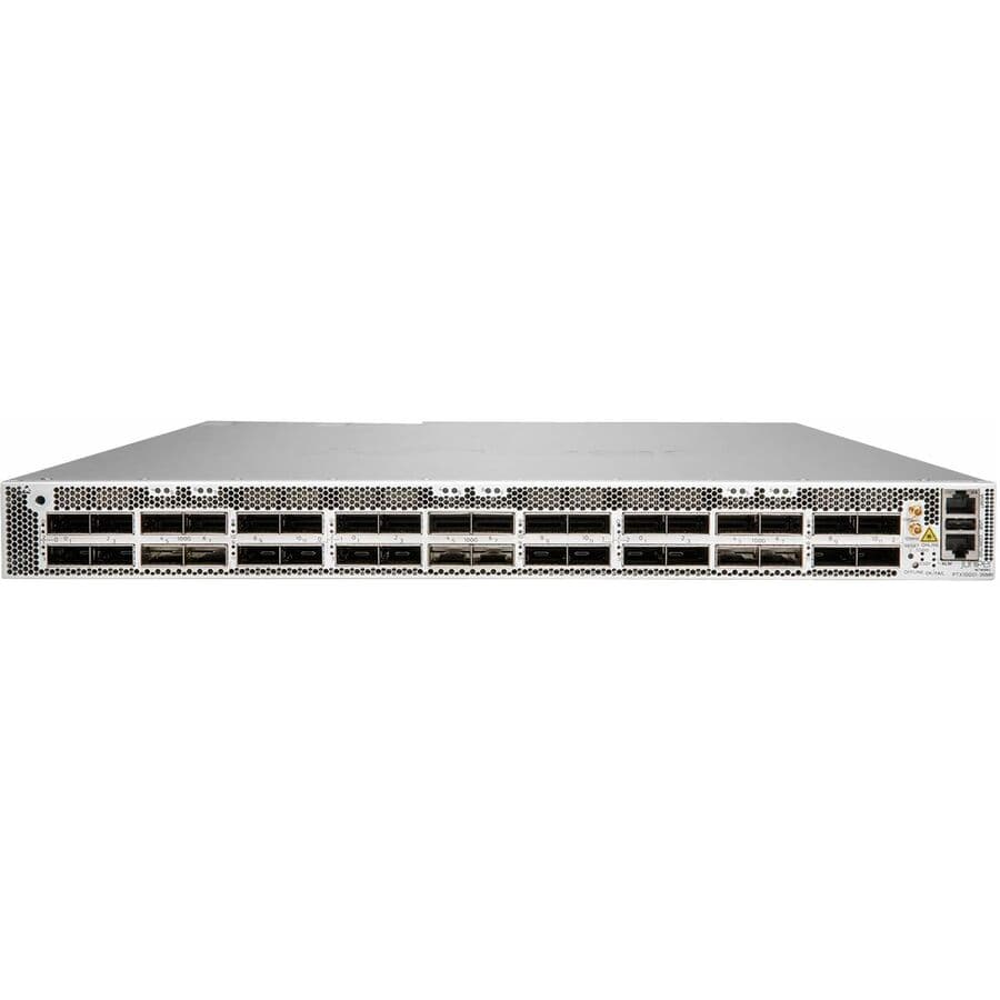 Juniper PTX10001 base router with DC power and Junos EVO for carrier-grade routing
