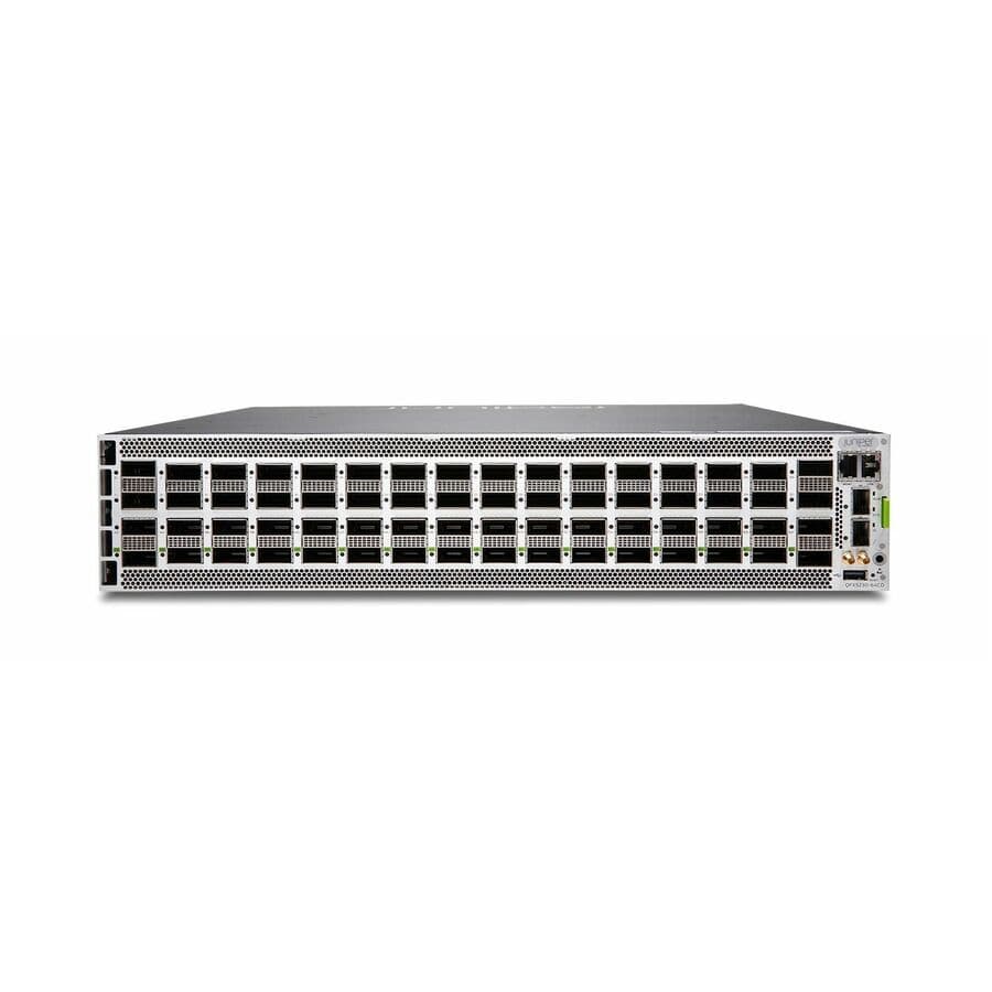 Juniper QFX5230-64CD-AFO-T TAA-compliant data center switch with 64 x 400G QSFP56-DD ports
