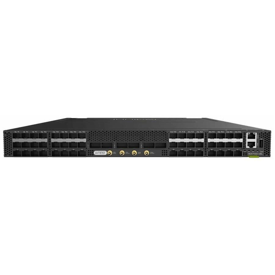 Juniper ACX7100-48L-ACO-K carrier router with 48 SFP56 ports and 6 QSFP56-DD uplinks