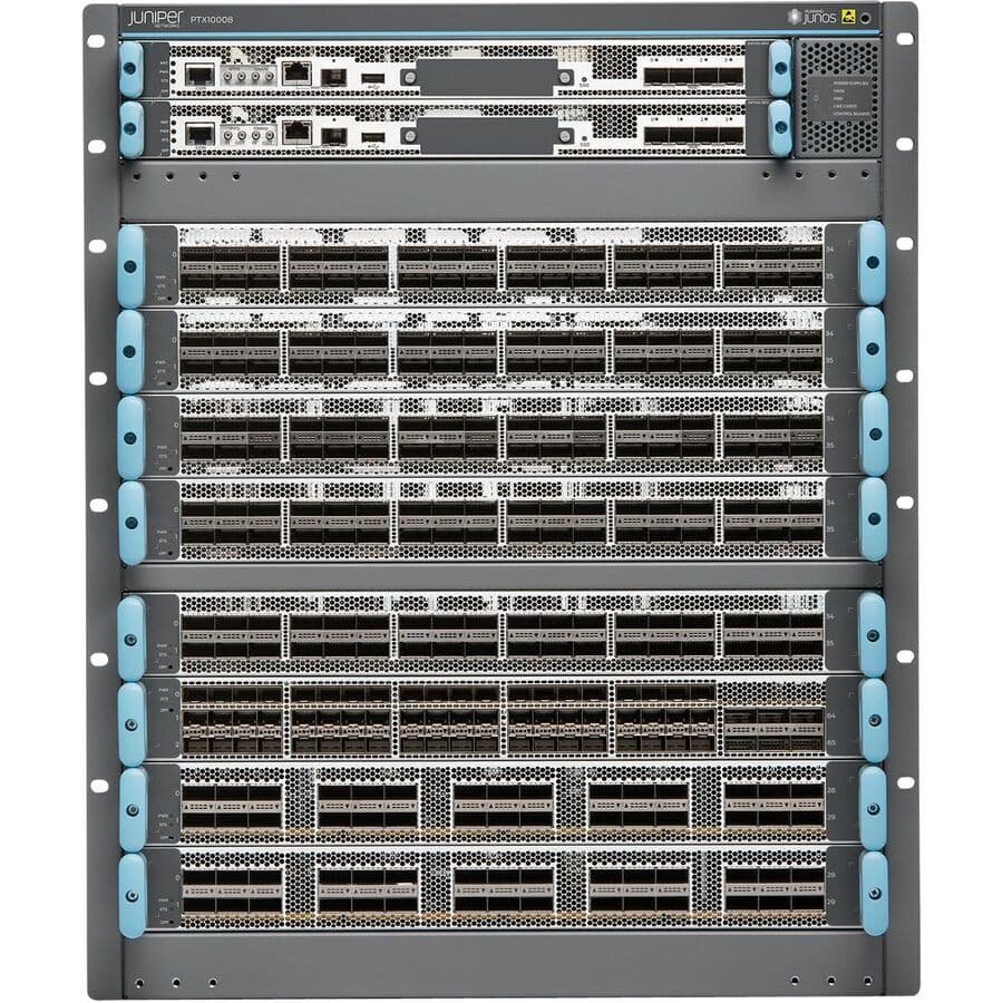 Juniper PTX10008 BASE5 bundle carrier-grade router chassis for core and edge networking