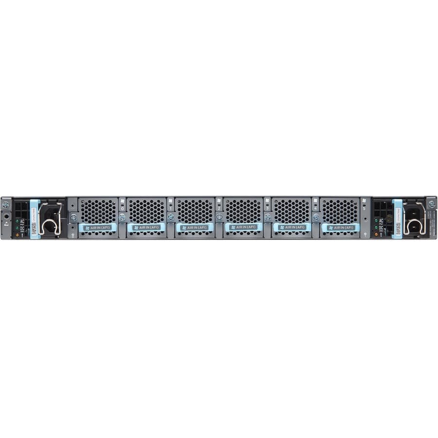 Juniper ACX5448 MACsec carrier-grade router with back-to-front airflow, AC power, and TAA designation