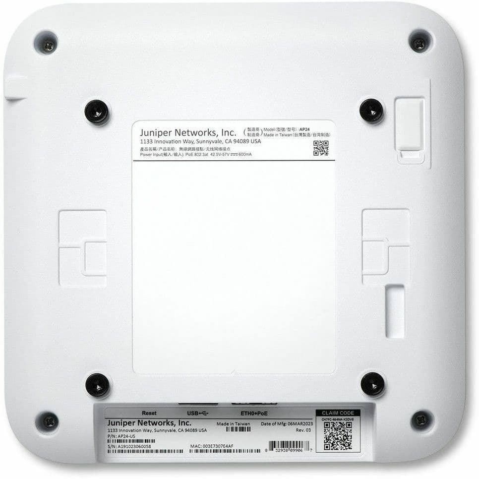 Juniper MIST AP24 AP bundle with 1-year subscription for Wi‑Fi 6 indoor enterprise wireless