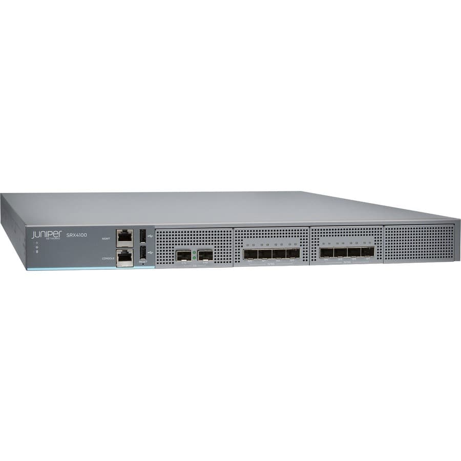 Juniper SRX4100-AC hardware and Junos Base bundle for secure enterprise edge routing