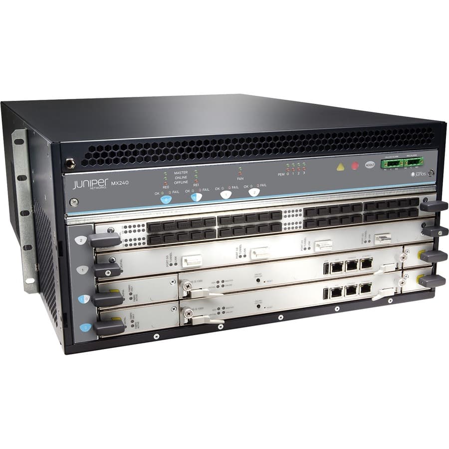 Juniper MX240 MXAAF premium bundle carrier-grade router with AC power