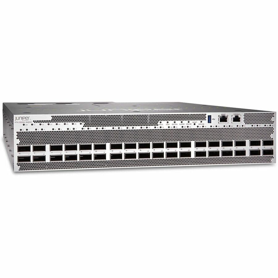 Juniper PTX10002 limited chassis spare with 36 QSFP-DD800 ports for carrier routing deployments