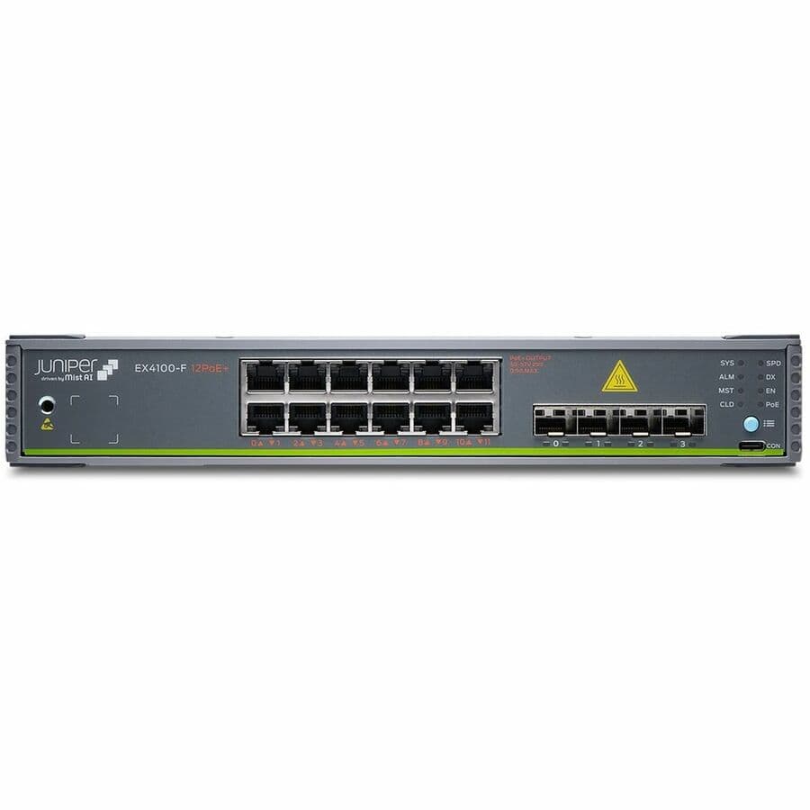Juniper EX4100-F-12P-TAA 12-Port PoE+ Switch | TAA, Enterprise
