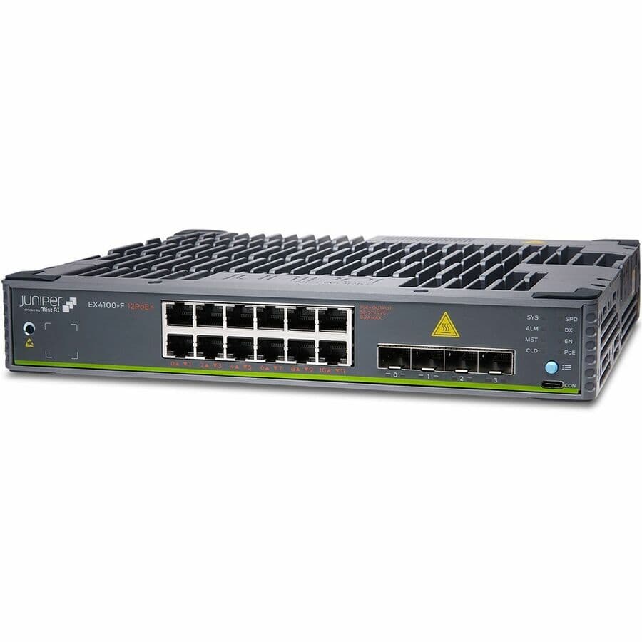 Juniper EX4100-F-12P PoE Switch, 12 Ports, 3-Year Support | Enterprise